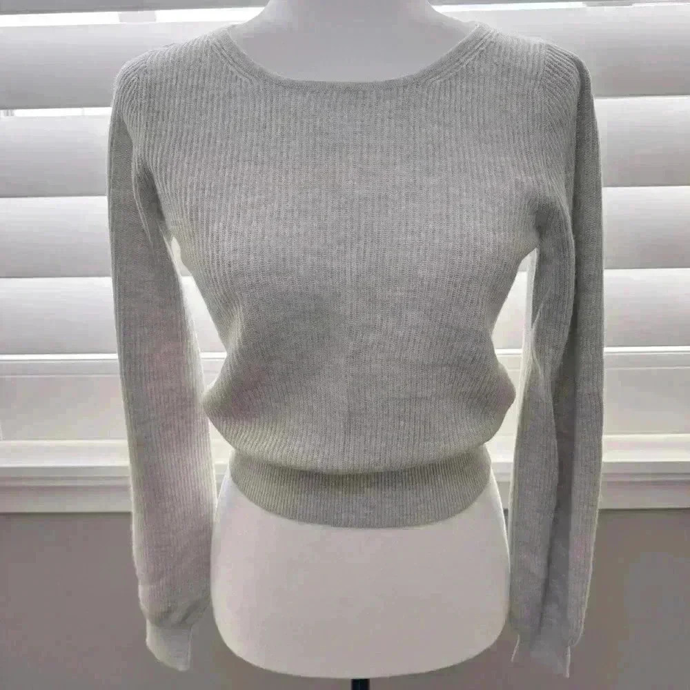 BABATON Balloon Sleeve  Column Sweater